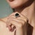 Gemstone 11.55 Carat Black Star & Zircon Halo Statement Ring in 925 Silver Size 7.5 For Sale - Image 7 of 13