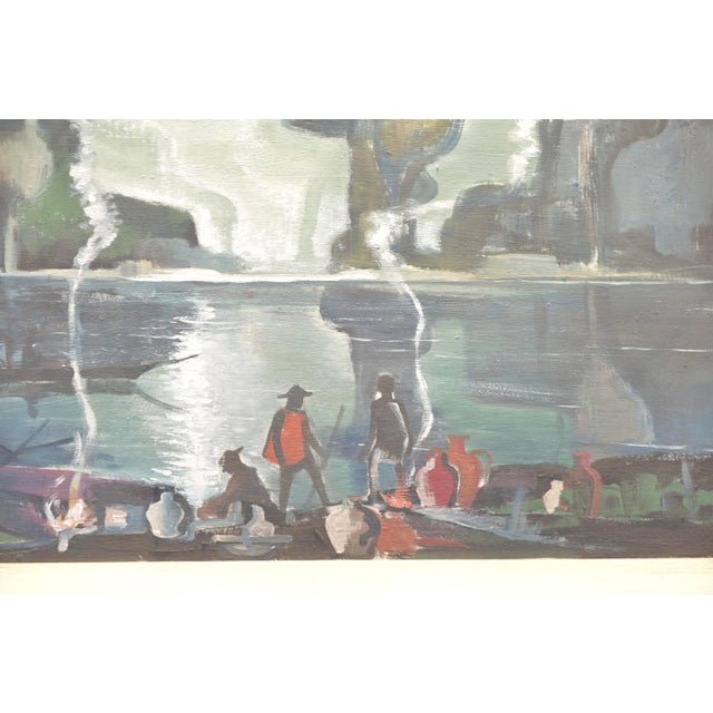 Oil Painting, Indochina, Bruno Bernitz, 1948 For Sale - Image 11 of 13