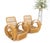 Paul Frankl Rattan Living Room Tank Chair Set MINT! New custom upholstery included in the listing price, buyer to provide...