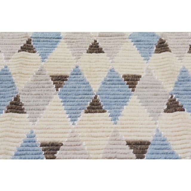 Moroccan New Modern Moroccan Professional Hand Knotted Wool Rug, 9x12 For Sale - Image 3 of 5