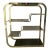 1980s Milo Baughman Style Gold Brass Etagere For Sale