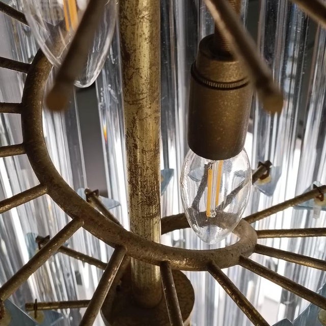 Crystal Glas Trilobo Spiral Chandelier from Venini, 1960s For Sale - Image 14 of 16