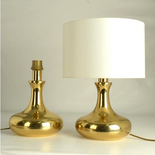 Metal Brass Table Lamps, 1970s, Set of 2 For Sale - Image 7 of 8