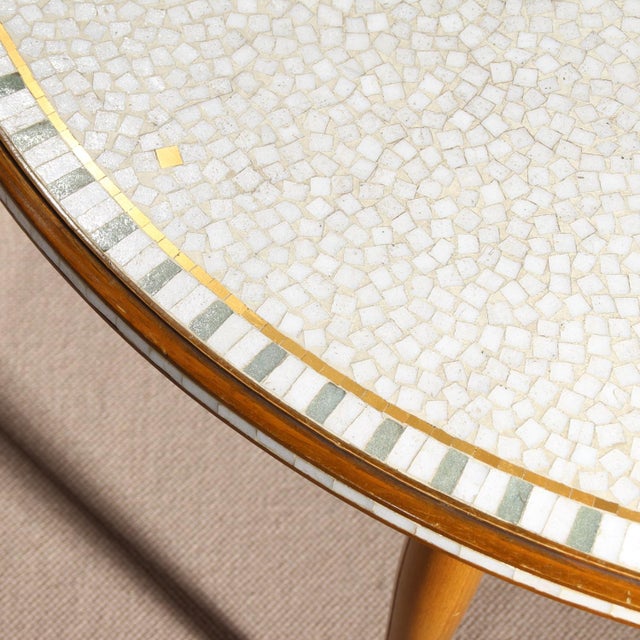 Wood Mosaic Coffee Table by Berthold Müller, Germany, 1960s For Sale - Image 7 of 10