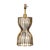 Mid 20th Century Italian Brass Hourglass Shaped Single Light Lamp, US Wired For Sale In Atlanta - Image 6 of 12