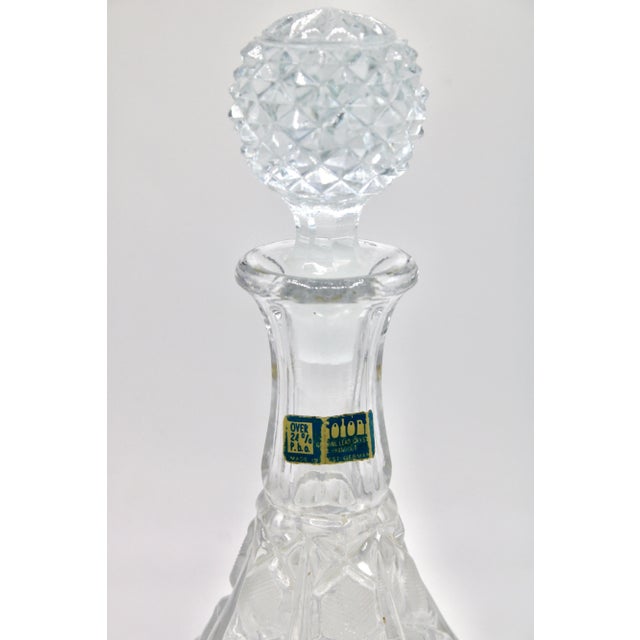 Mid Century West Germany Lead Crystal Decanter For Sale - Image 11 of 13