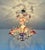 1980s Italian Murano Style Pink Floral Glass Chandelier With Crystals For Sale - Image 14 of 18