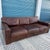 Contemporary Restoration Hardware Genuine Top Grain Brown Leather Sofa For Sale - Image 3 of 18