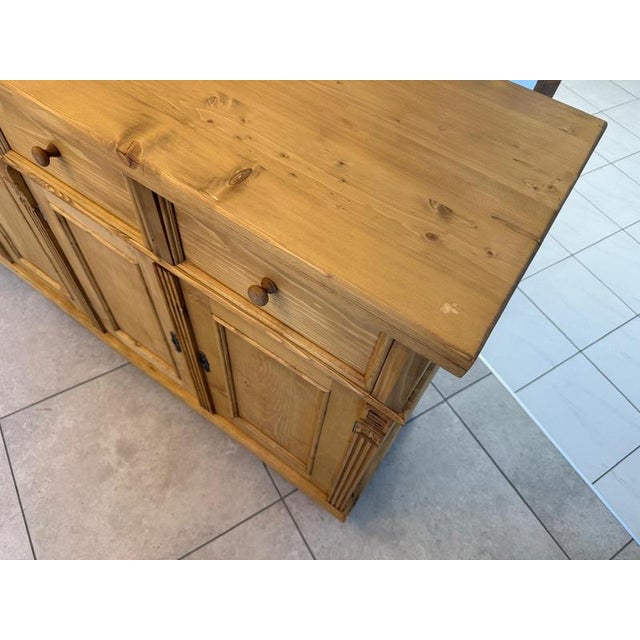 Rustic Farmhouse Chest of Drawers in Spruce Wood For Sale - Image 6 of 16
