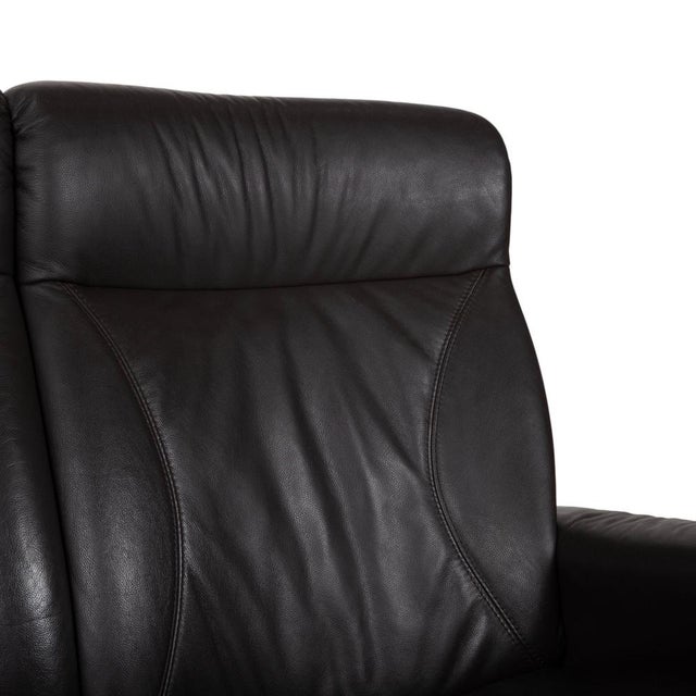 4571 Leather Anthracite Grey Three-Seater Sofa by Himolla For Sale - Image 4 of 13