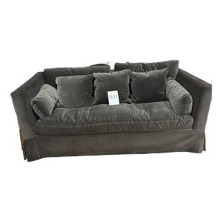 Restoration Hardware (Rh) Cloud Performance Velvet Slip Cover Bench Cushion Couch For Sale