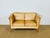 Mid-Century Modern Vintage Scandinavian Sofa in Beige Leather and Wood from Stouby, 1960s For Sale - Image 3 of 18