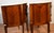1910 Pair of Antique French Louis XV Walnut & Satinwood Inlay Marble Top Nightstands For Sale - Image 6 of 15