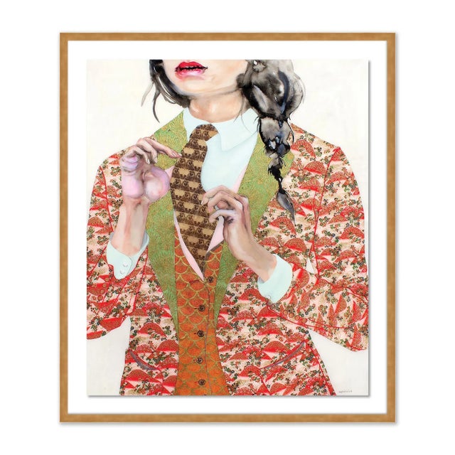 Contemporary Spot Check by Lisa Krannichfeld, Art Print in Gold Frame, Large For Sale - Image 3 of 3