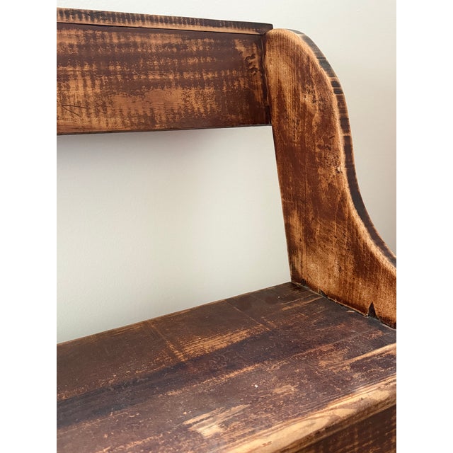 16' Sixteen Feet Long Monumental Amish School House Wood Bench For Sale - Image 14 of 18