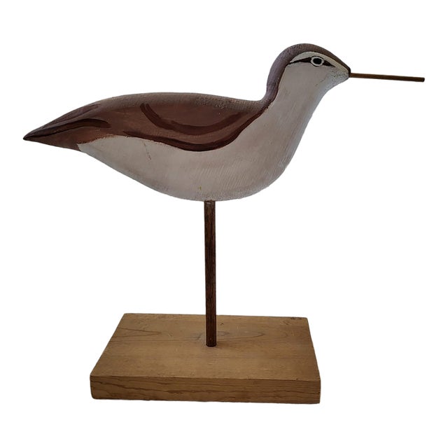 Handmade Wooden Shore Bird Decoy For Sale