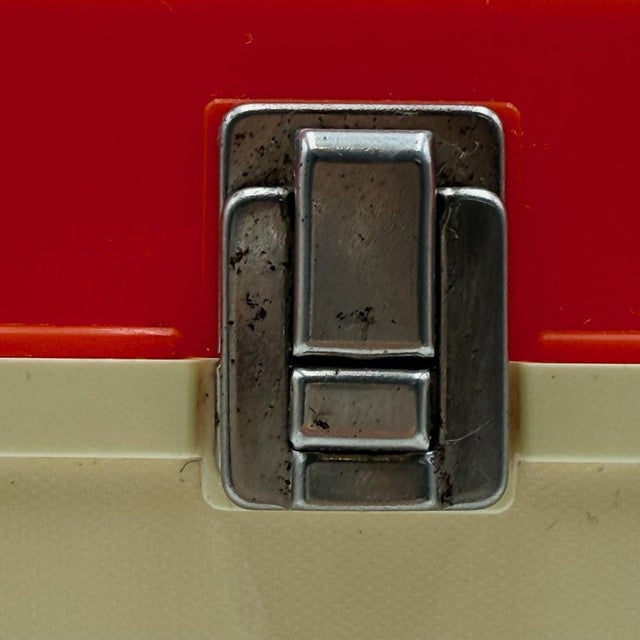 Curver Sewing Box Organizer in Beige and Orange Plastic, Netherlands. 1970s For Sale - Image 9 of 14