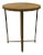 Organic Modern Natural Finish Wood and Nickel End Table For Sale
