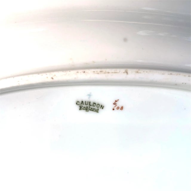 Antique English Porcelain Platter With Gilt Clovers For Sale - Image 9 of 10