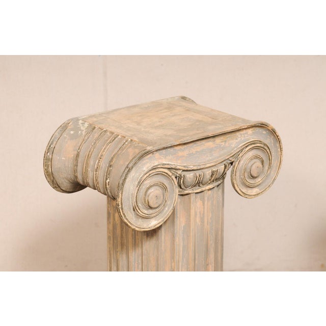 Mid 20th Century French Ionic Column Pedestal Accent Tables - A Pair For Sale - Image 12 of 12