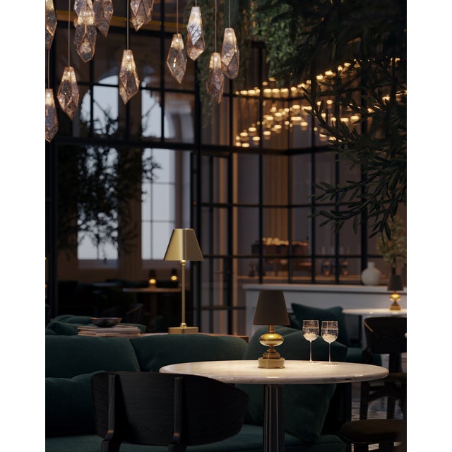 Currey & Company Currey & Company Galavant Brass Cordless Table Lamp For Sale - Image 4 of 7