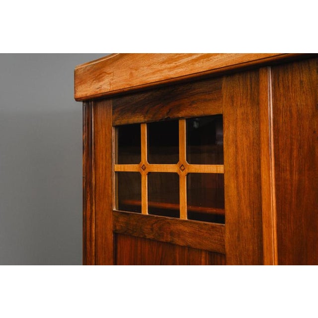 Art Nouveau Wardrobe in Brass and Pine For Sale - Image 15 of 18