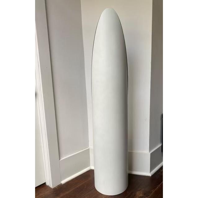 Glass 1980s Postmodern Gaia Lipstick Mirror in White For Sale - Image 7 of 9