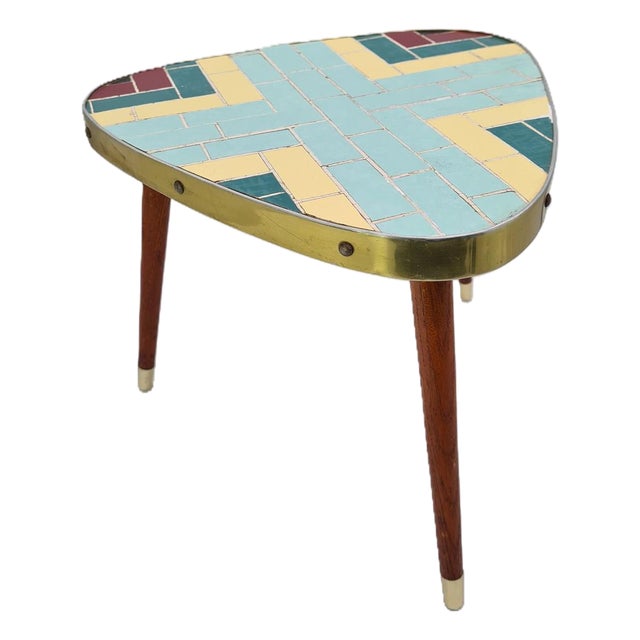 Mid-Century Modern Mosaic Side Table from Howa Germany, 1950s For Sale