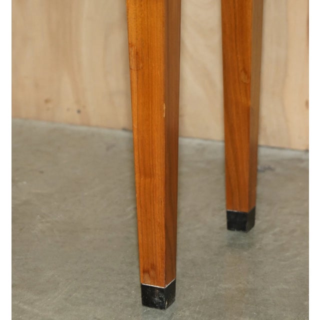 Stunning Vintage 1994 David Linley Burr Walnut Amboyna Wood Large Console Table For Sale - Image 18 of 18