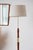 Vintage scandinavian floor lamp in wood and gold brass — beige shade bring timeless elegance and a warm ambiance to your...