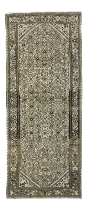 Antique Persian Mahal Runner Rug , 03'11 X 09'05