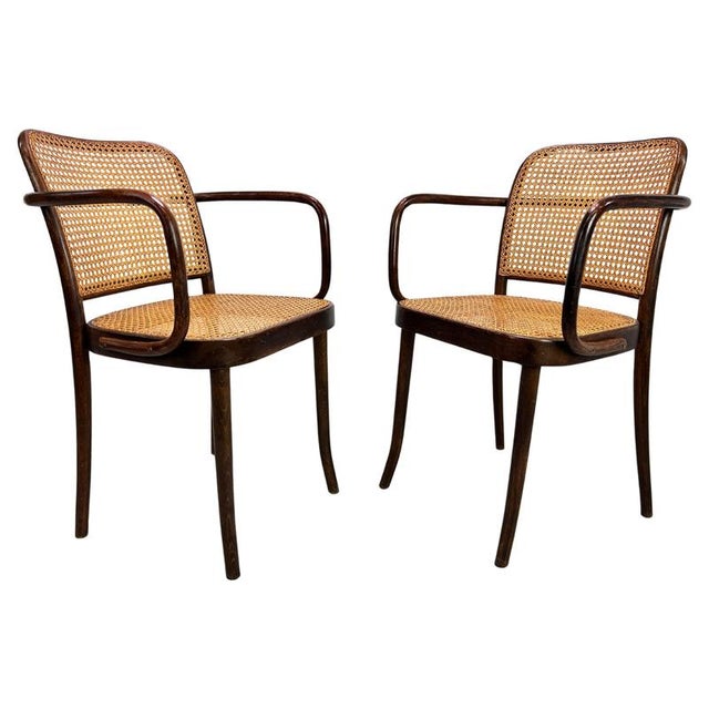 Art Deco No.811 Prague Armchair by Josef Hoffmann from Thonet, 1930s For Sale - Image 11 of 11