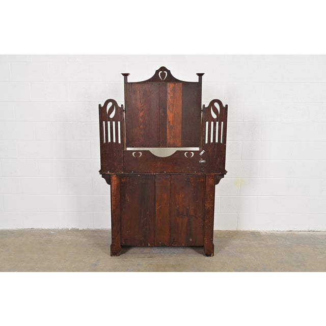 Liberty & Co. Antique English Mission Oak Arts & Crafts Vanity Dresser With Mirror, Circa 1900 For Sale - Image 14 of 15