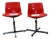 A Pair of Swedish Overman Office Swivel Chair in Red by Svante Schöblom, 1970s For Sale