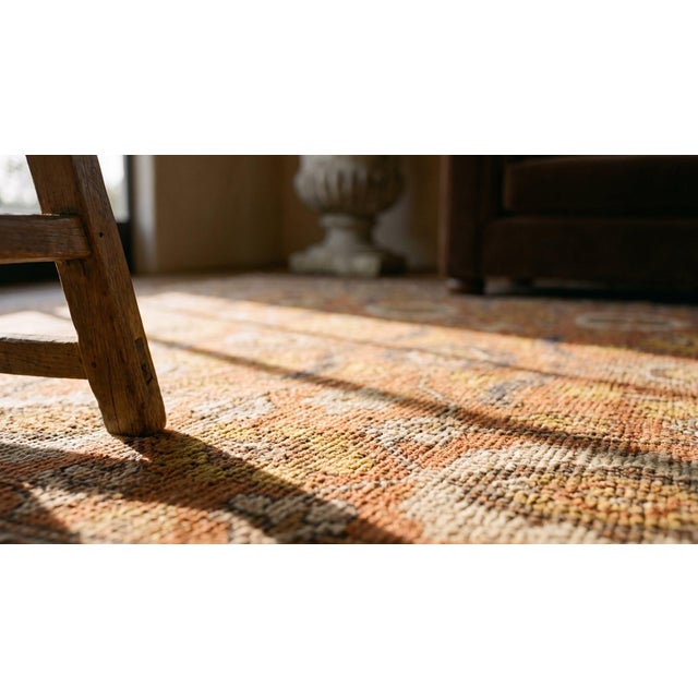 Antique Large Scale Rustic Color Persian Khorassan Gallery Size Rug 8 x 15'8" For Sale - Image 9 of 9