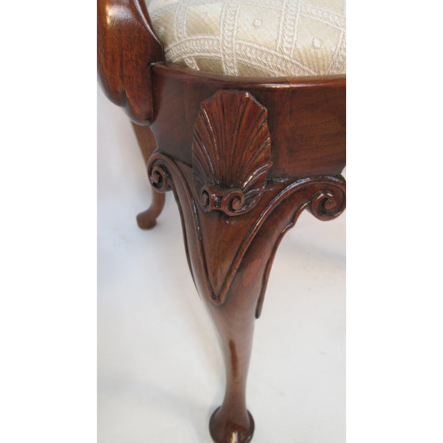 Burnt Umber Early 1900s Set of 8 Queen Anne Walnut Chairs by Irving and Casson For Sale - Image 8 of 12