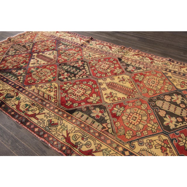 Mid 20th Century Mid-Century Vintage Persian Bakhtiari Multicolor Handmade Wool Rug For Sale - Image 4 of 7