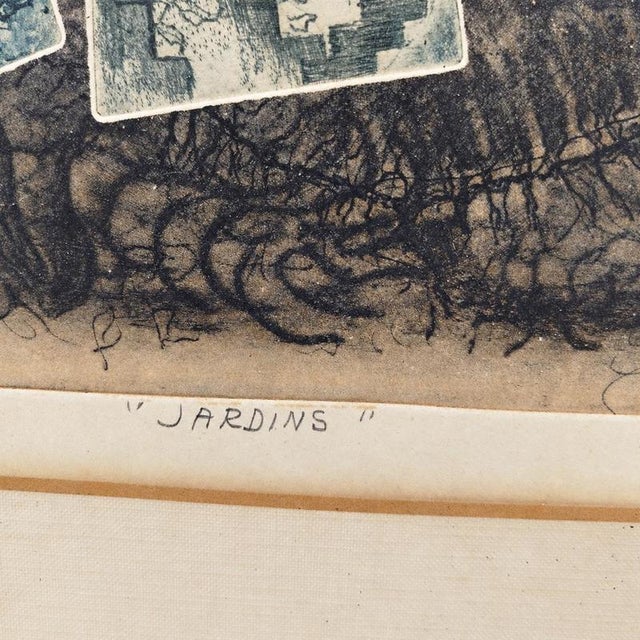 Ignacio V. De Araujo, Gardens, Color Engraving on Paper, Framed For Sale - Image 6 of 9