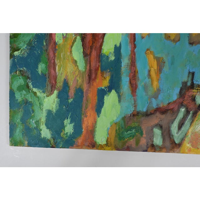 Early 21st Century Contemporary Expressionist Portrait Painting of Man Abstract Background For Sale - Image 5 of 6