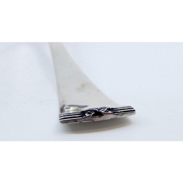 Silver Soup Ladle with Small Handle Relief For Sale - Image 3 of 10