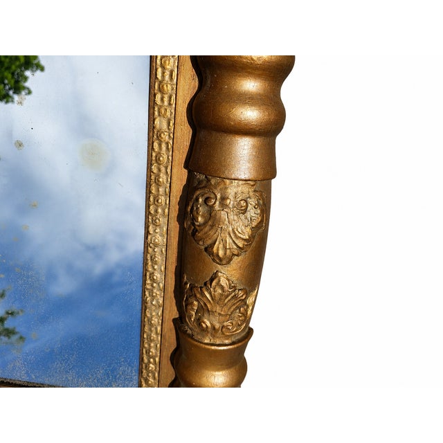 19th Century American Empire Giltwood Split Baluster Wall Mirror For Sale - Image 4 of 17