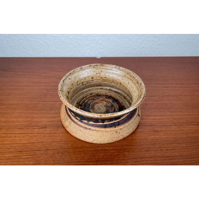 Mid-Century Modern Mid-Century Modern Danish Studio Pottery Bowl by Tue Poulsen for Tue Keramik, 1960s For Sale - Image 3 of 12