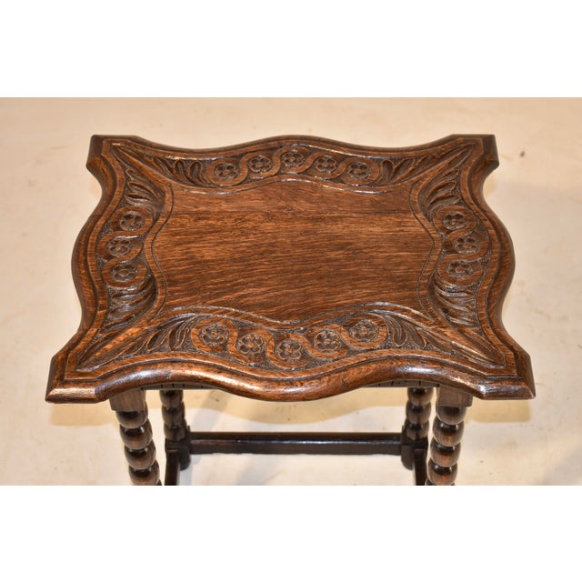 19th Century English Oak Carved Side Table For Sale In Greensboro - Image 6 of 6
