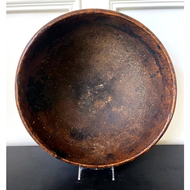 Large Antique American Burl Bowl For Sale - Image 9 of 17