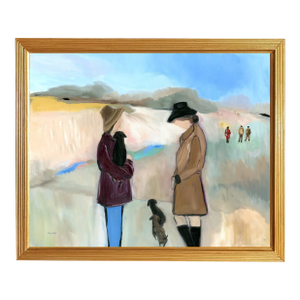 Party of Eight Modern Figurative Landscape Oil Painting by Alexandra Swistak