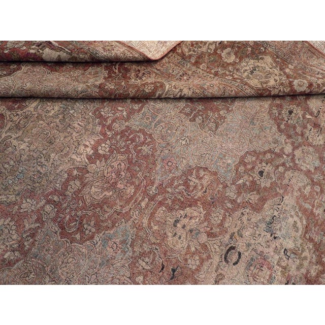 Taupe Galerie Shabab Collection Early 20th Century Persian Isfahan Room Size Carpet For Sale - Image 8 of 8