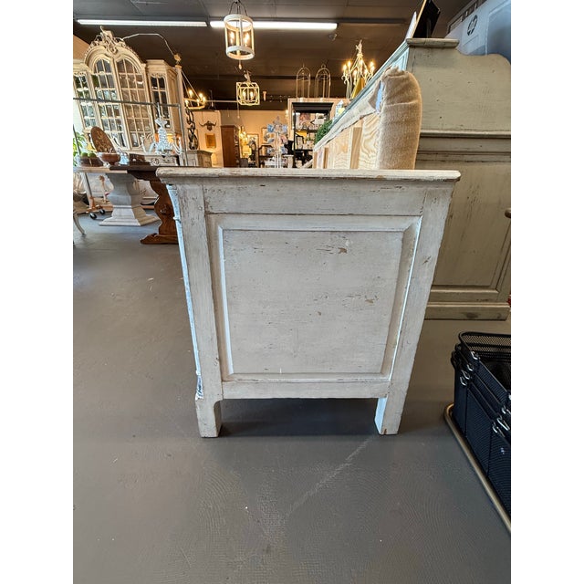 Mid 19th Century 19th Century Swedish Neoclassical Painted Bench For Sale - Image 5 of 9