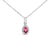 Drape elegance around your neck with this enchanting 10K white gold pendant necklace, where a luscious pear-shaped pink...