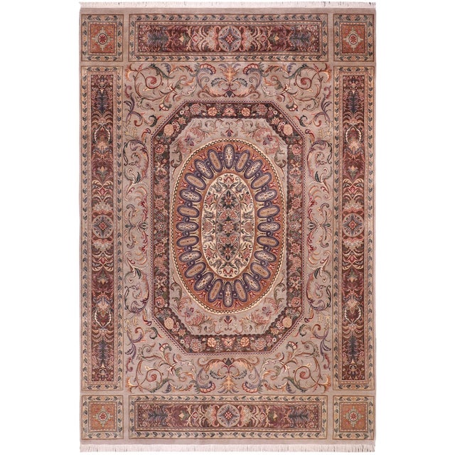 Shabby Chic 1990's Medallion Pak-Persian Gray/Brown Wool Rug - 9'1'' X 11'7'' For Sale - Image 9 of 9