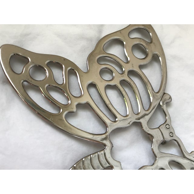 Silver Leonard Silverplate Butterfly Trivet For Sale - Image 8 of 11
